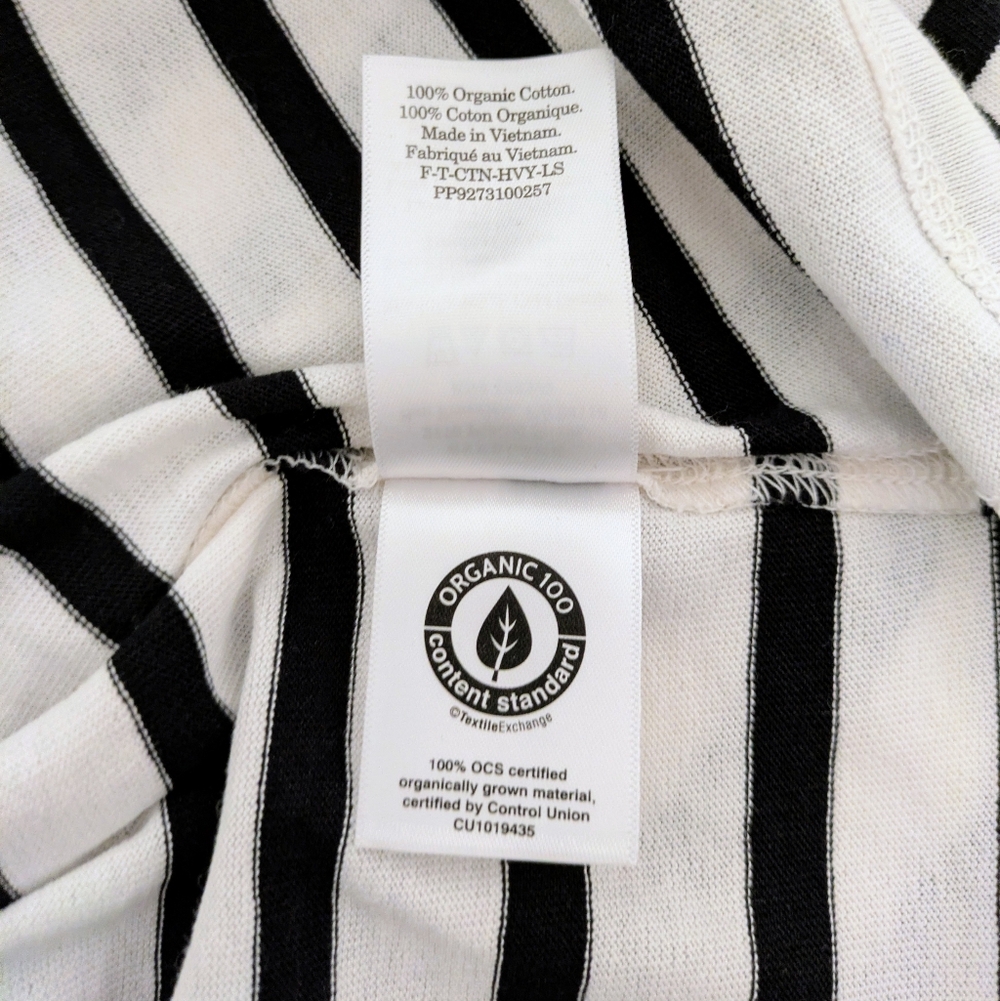 Striped Black and White Women's Top - Picture 7 of 7